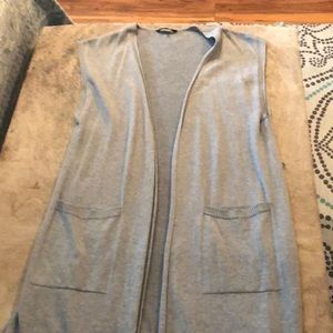Long sweater vest grey